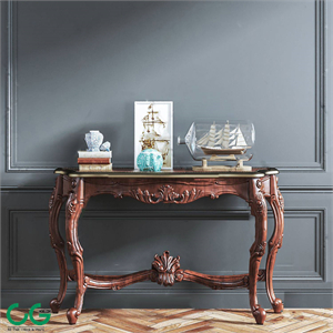 European style solid wood end view platform 3d model
